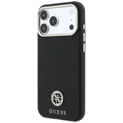 MagSafe futrola za Apple iPhone 18 Pro Max / 17 Pro Max, Guess, Grained Round Strass Logo, Crna