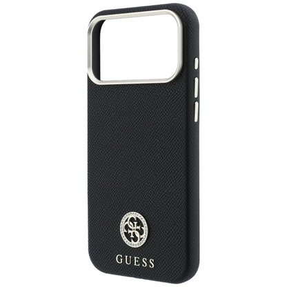 MagSafe futrola za Apple iPhone 18 Pro Max / 17 Pro Max, Guess, Grained Round Strass Logo, Crna
