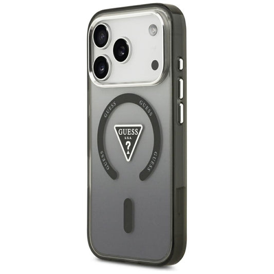 MagSafe maska za Apple iPhone 18 Pro Max / 17 Pro Max, Guess, IML Gradient Triangle Logo, crna