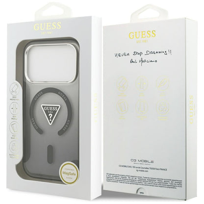 MagSafe maska za Apple iPhone 18 Pro Max / 17 Pro Max, Guess, IML Gradient Triangle Logo, crna