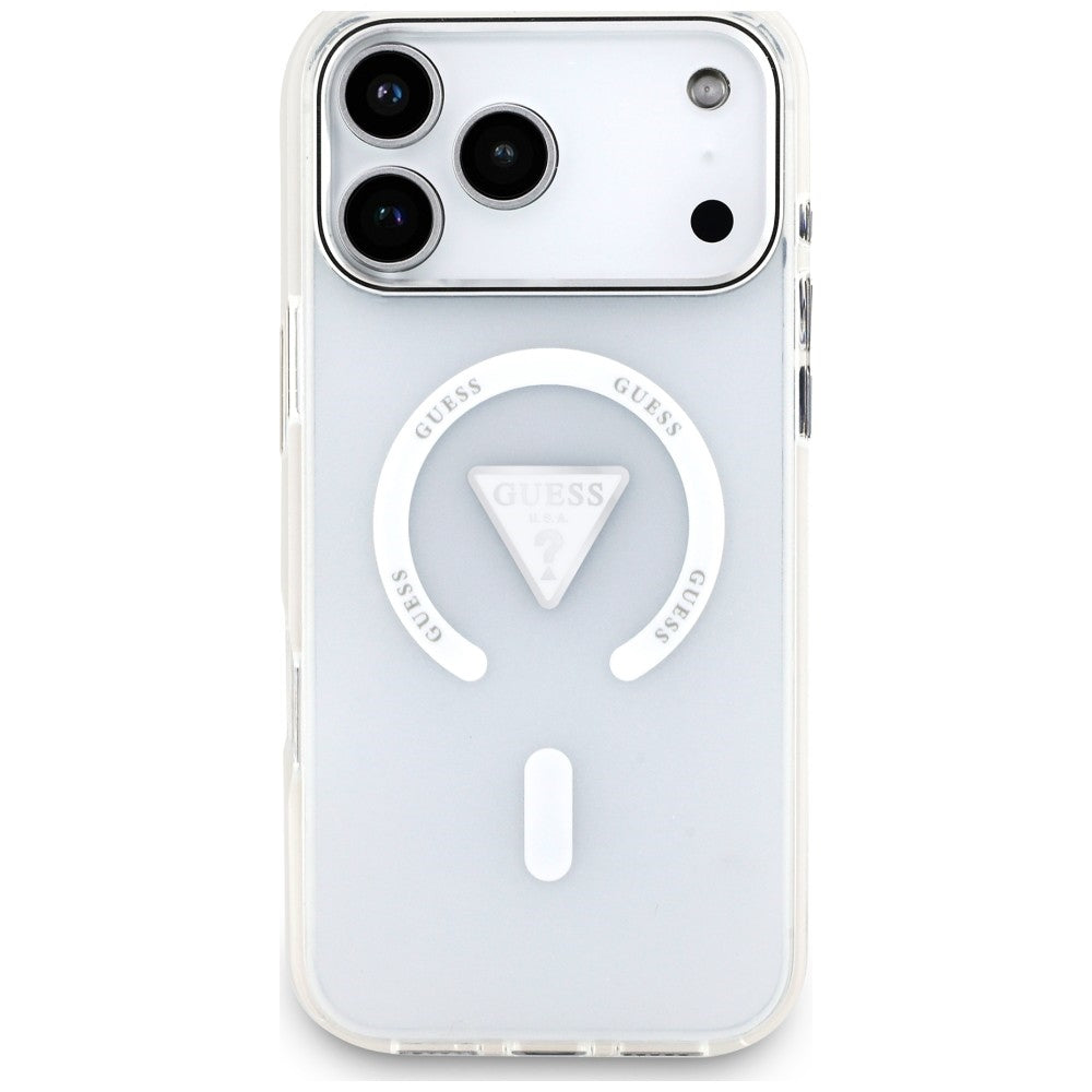 MagSafe maska za Apple iPhone 18 Pro Max / 17 Pro Max, Guess, IML Gradient Triangle Logo, providna