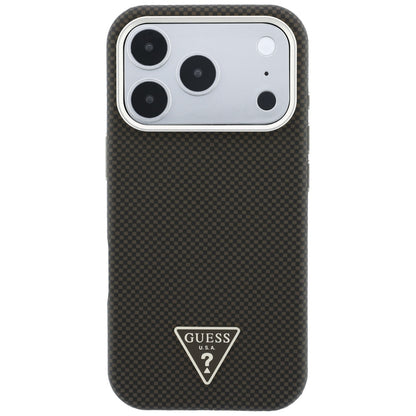 MagSafe futrola za Apple iPhone 18 Pro Max / 17 Pro Max, Guess, Kevlar Triangle Logo, Braon