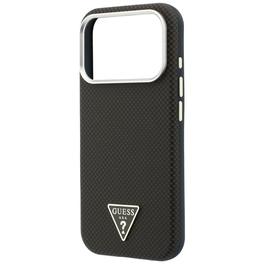 MagSafe futrola za Apple iPhone 18 Pro Max / 17 Pro Max, Guess, Kevlar Triangle Logo, Braon