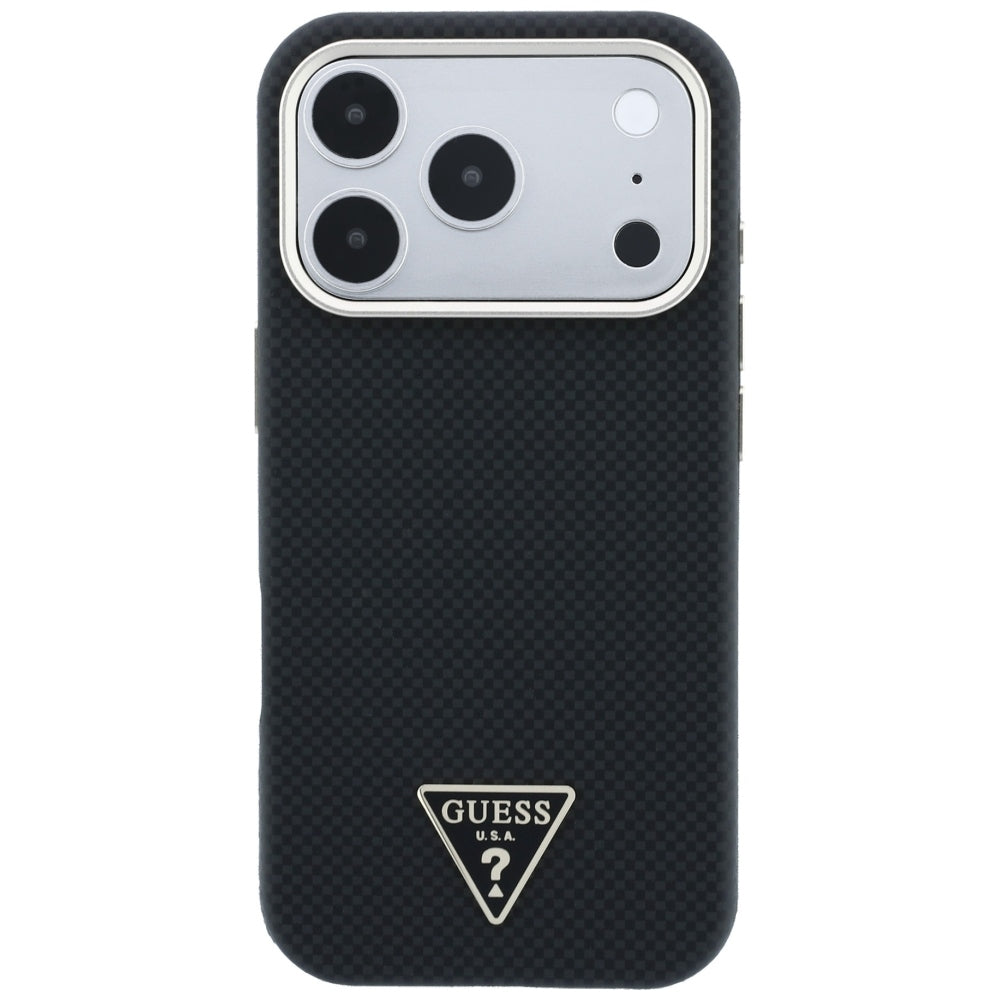 MagSafe futrola za Apple iPhone 18 Pro Max / 17 Pro Max, Guess, Kevlar Triangle Logo, Crna