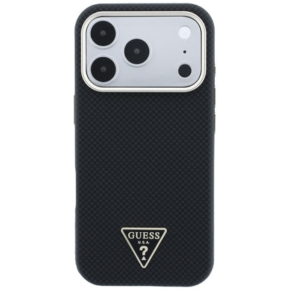 MagSafe futrola za Apple iPhone 18 Pro Max / 17 Pro Max, Guess, Kevlar Triangle Logo, Crna