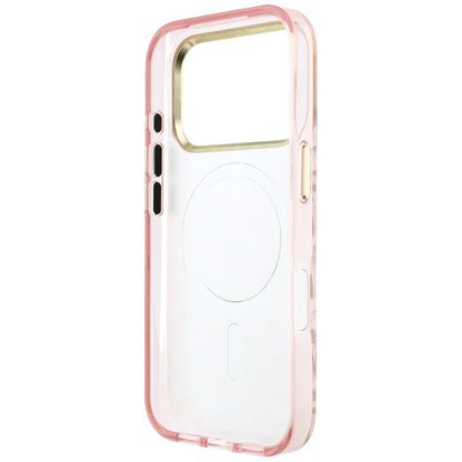 MagSafe futrola za Apple iPhone 18 Pro Max / 17 Pro Max, Guess, Leopard Glitter Triangle Logo, Roze