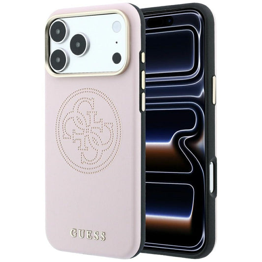 MagSafe futrola za Apple iPhone 18 Pro Max / 17 Pro Max, Guess, Perforated 4G, Roze