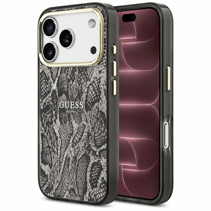 MagSafe maska za Apple iPhone 18 Pro Max / 17 Pro Max, Guess, Python Pattern, crna