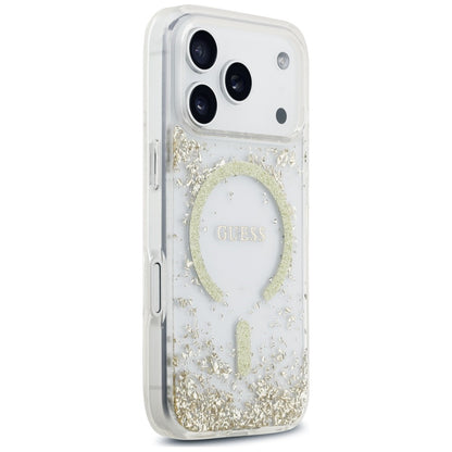 MagSafe futrola za Apple iPhone 18 Pro Max / 17 Pro Max, Guess, Resin Bottom Glitter, Zlatna