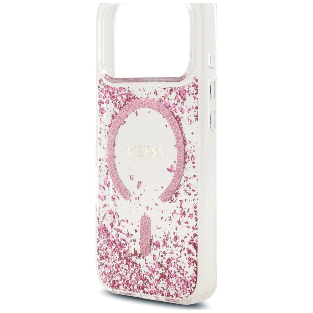 MagSafe futrola za Apple iPhone 18 Pro Max / 17 Pro Max, Guess, Resin Bottom Glitter, Roze