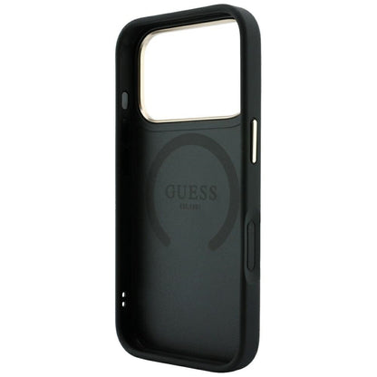 MagSafe futrola za Apple iPhone 18 Pro Max / 17 Pro Max, Guess, Saffiano Peony Ring, Crna