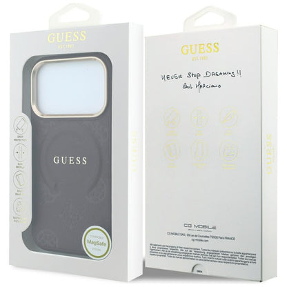 MagSafe futrola za Apple iPhone 18 Pro Max / 17 Pro Max, Guess, Saffiano Peony Ring, Bordo