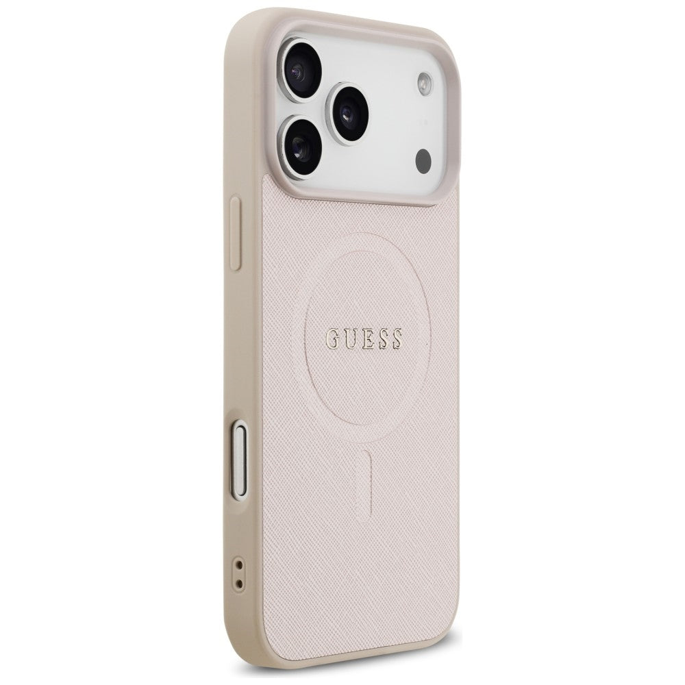 MagSafe futrola za Apple iPhone 18 Pro Max / 17 Pro Max, Guess, Saffiano, Roze