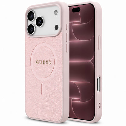 MagSafe futrola za Apple iPhone 18 Pro Max / 17 Pro Max, Guess, Saffiano, Roze