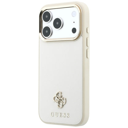 MagSafe futrola za Apple iPhone 18 Pro Max / 17 Pro Max, Guess, Saffiano Small 4G Classic, Bež