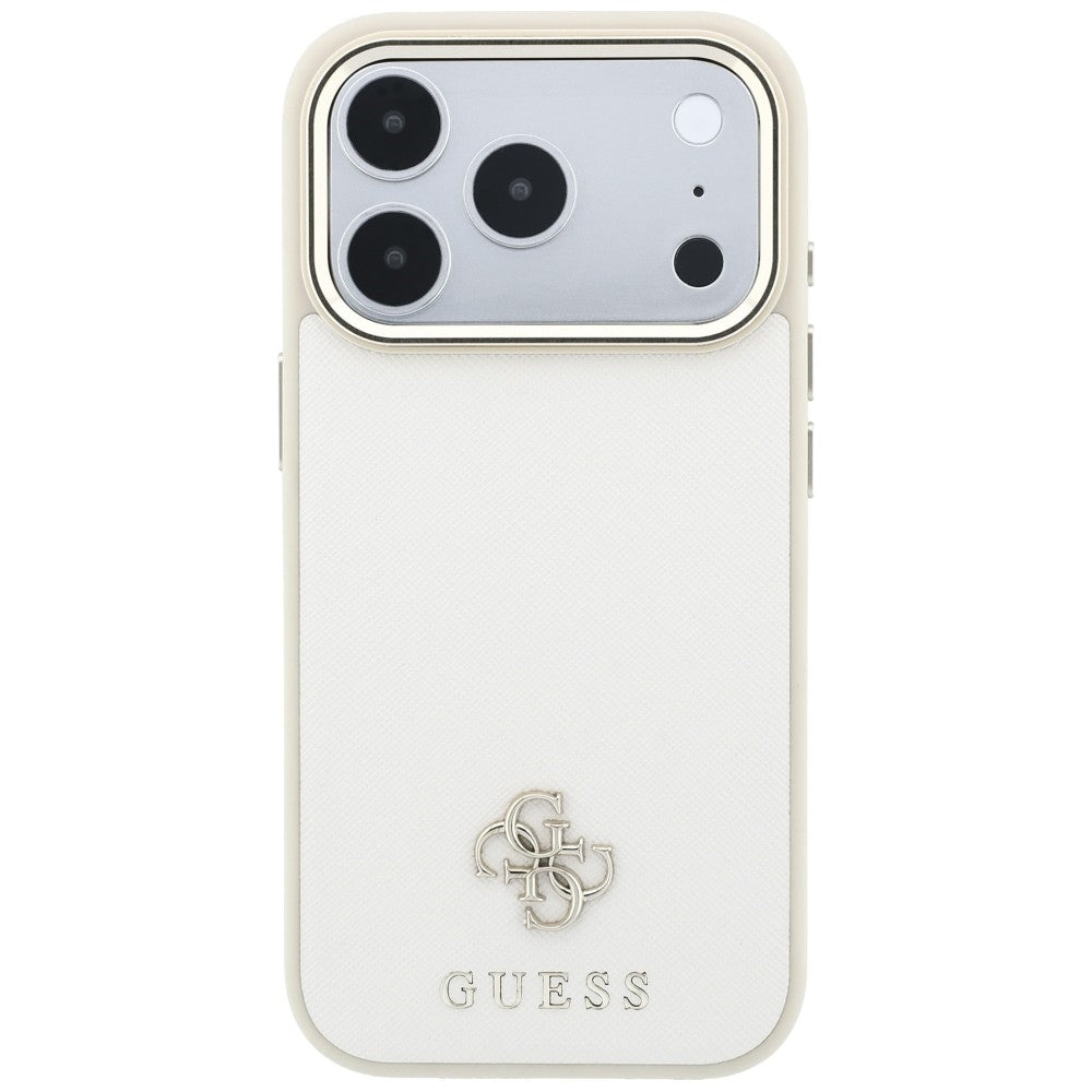 MagSafe futrola za Apple iPhone 18 Pro Max / 17 Pro Max, Guess, Saffiano Small 4G Classic, Bež