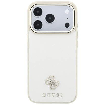 MagSafe futrola za Apple iPhone 18 Pro Max / 17 Pro Max, Guess, Saffiano Small 4G Classic, Bež