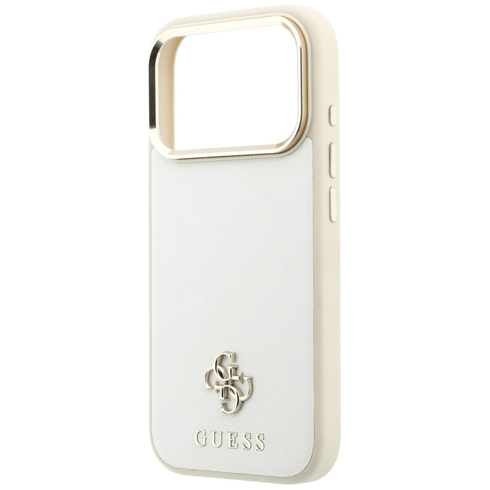 MagSafe futrola za Apple iPhone 18 Pro Max / 17 Pro Max, Guess, Saffiano Small 4G Classic, Bež
