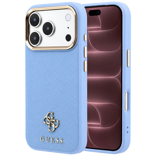 MagSafe futrola za Apple iPhone 18 Pro Max / 17 Pro Max, Guess, Saffiano Small 4G Classic, Plava