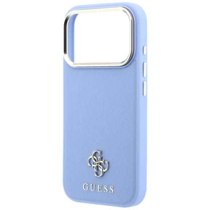 MagSafe futrola za Apple iPhone 18 Pro Max / 17 Pro Max, Guess, Saffiano Small 4G Classic, Plava