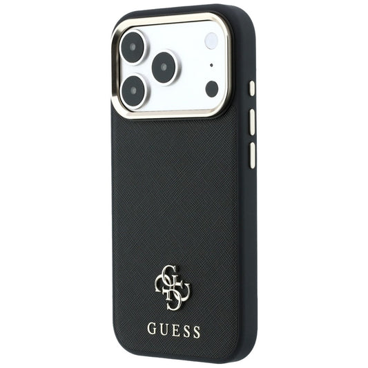 MagSafe futrola za Apple iPhone 18 Pro Max / 17 Pro Max, Guess, Saffiano Small 4G Classic, Crna