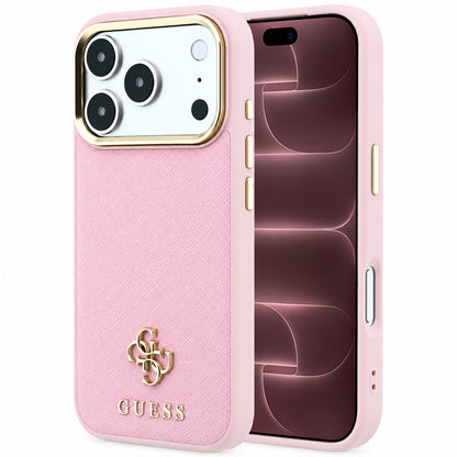 MagSafe futrola za Apple iPhone 18 Pro Max / 17 Pro Max, Guess, Saffiano Small 4G Classic, Roze
