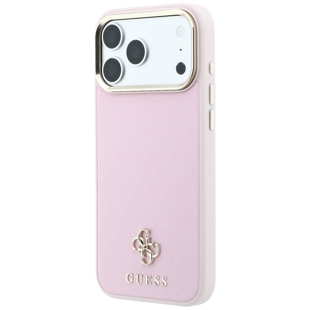 MagSafe futrola za Apple iPhone 18 Pro Max / 17 Pro Max, Guess, Saffiano Small 4G Classic, Roze
