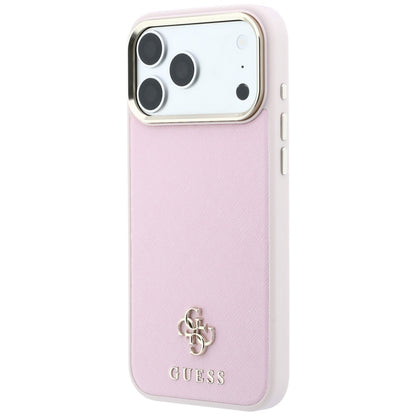 MagSafe futrola za Apple iPhone 18 Pro Max / 17 Pro Max, Guess, Saffiano Small 4G Classic, Roze
