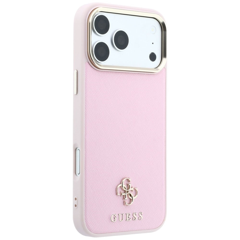 MagSafe futrola za Apple iPhone 18 Pro Max / 17 Pro Max, Guess, Saffiano Small 4G Classic, Roze