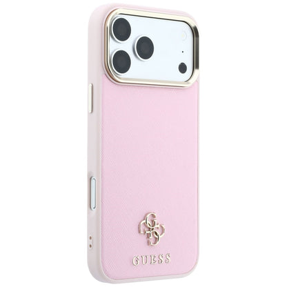 MagSafe futrola za Apple iPhone 18 Pro Max / 17 Pro Max, Guess, Saffiano Small 4G Classic, Roze