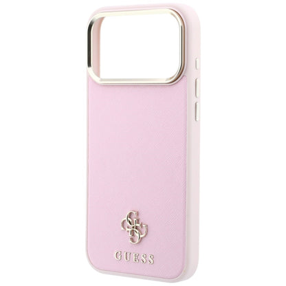 MagSafe futrola za Apple iPhone 18 Pro Max / 17 Pro Max, Guess, Saffiano Small 4G Classic, Roze