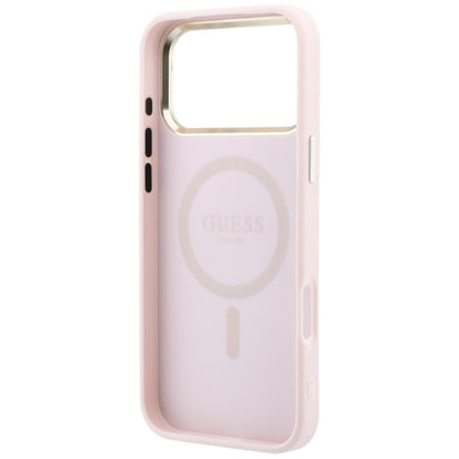 MagSafe futrola za Apple iPhone 18 Pro Max / 17 Pro Max, Guess, Saffiano Small 4G Classic, Roze