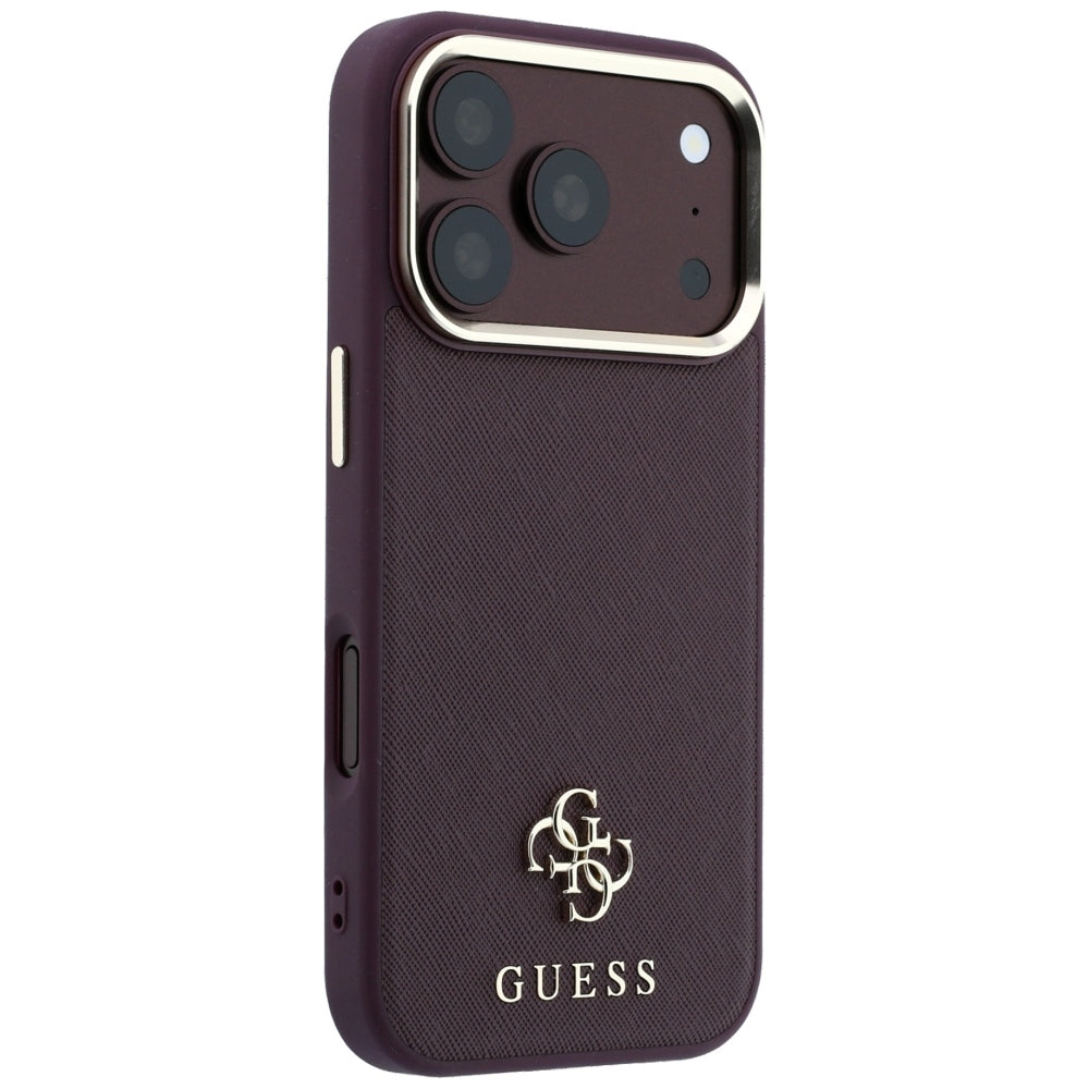 MagSafe futrola za Apple iPhone 18 Pro Max / 17 Pro Max, Guess, Saffiano Small 4G Classic, Bordo