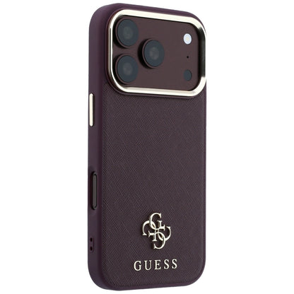 MagSafe futrola za Apple iPhone 18 Pro Max / 17 Pro Max, Guess, Saffiano Small 4G Classic, Bordo