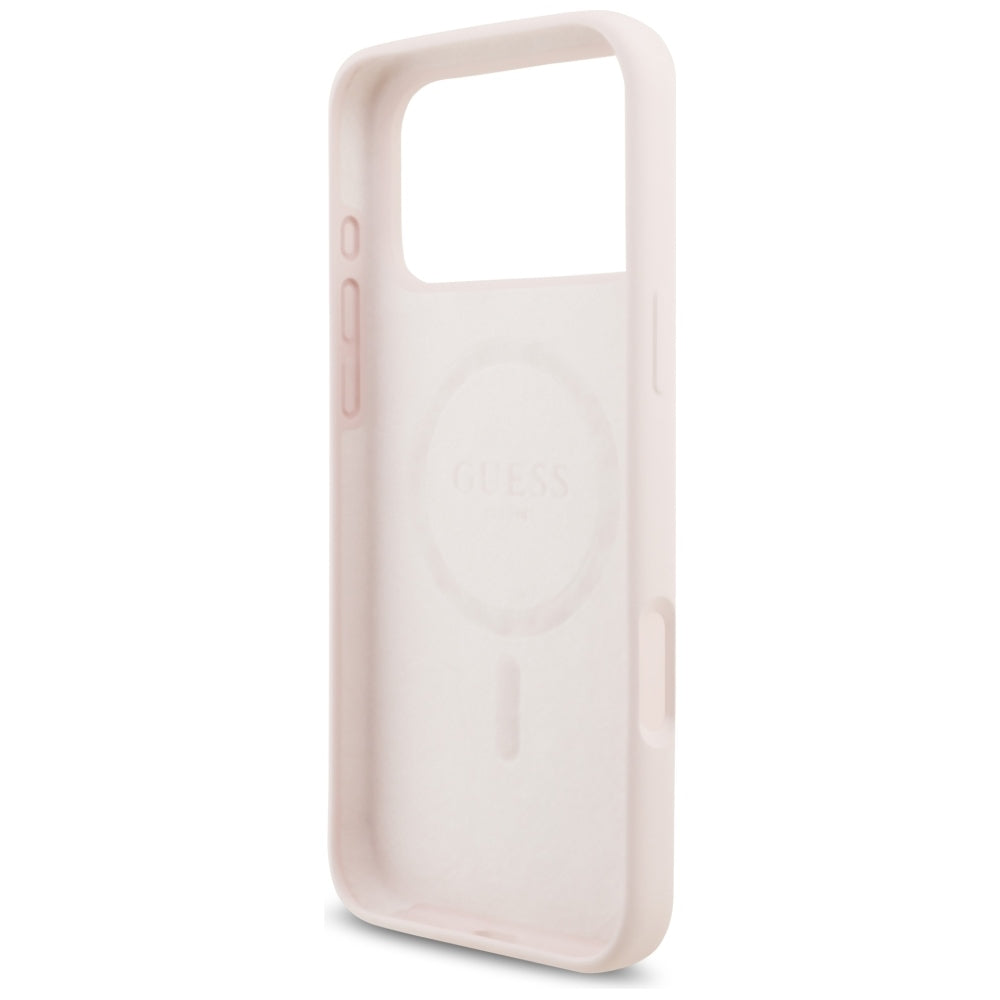 MagSafe futrola za Apple iPhone 18 Pro Max / 17 Pro Max, Guess, Script Metal Logo, Roze