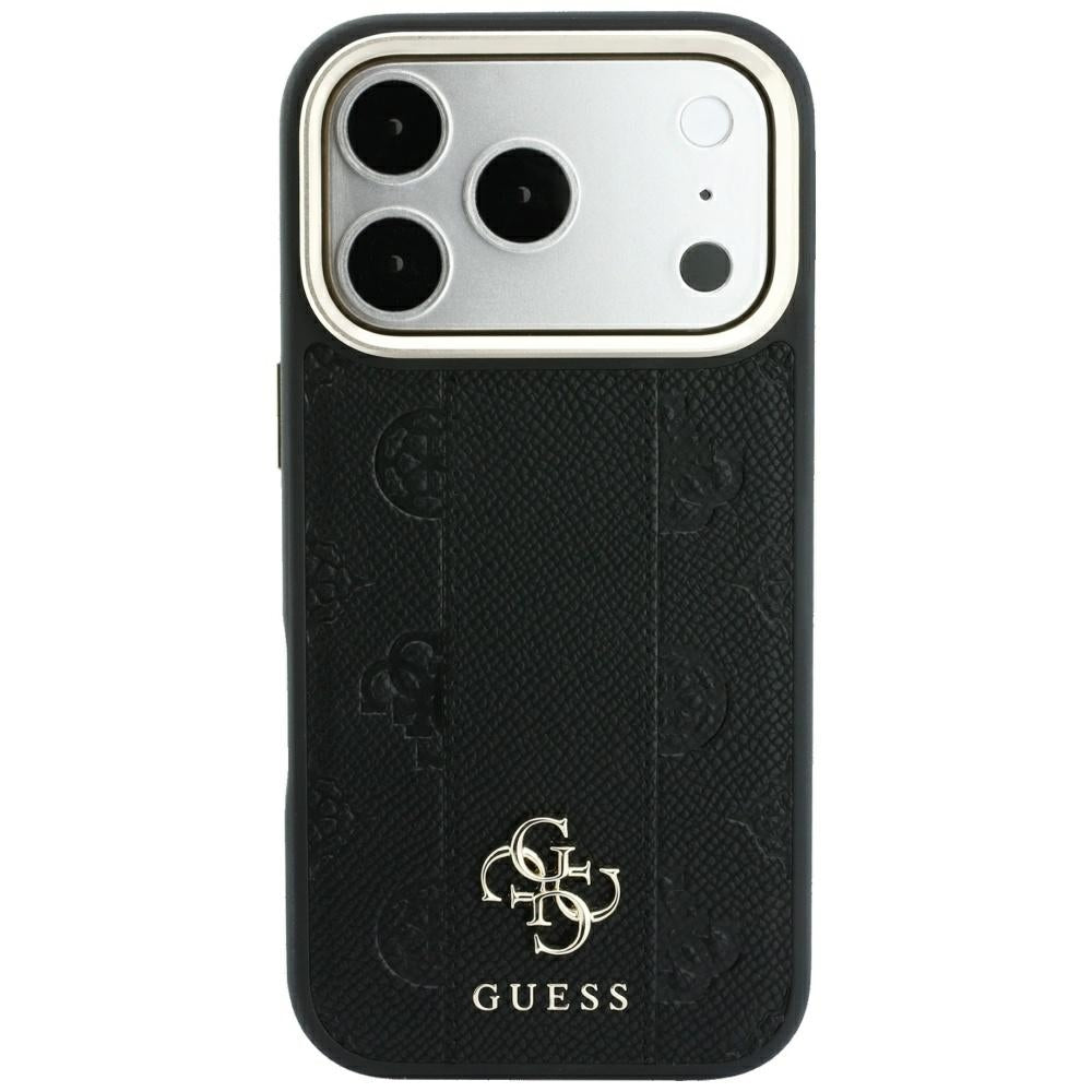 MagSafe futrola za Apple iPhone 18 Pro Max / 17 Pro Max, Guess, Stripe Peony 4G, Crna