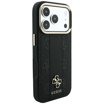 MagSafe futrola za Apple iPhone 18 Pro Max / 17 Pro Max, Guess, Stripe Peony 4G, Crna