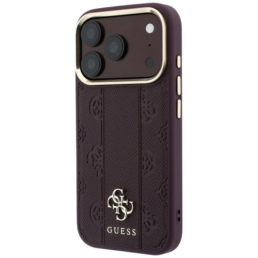 MagSafe futrola za Apple iPhone 18 Pro Max / 17 Pro Max, Guess, Stripe Peony 4G, Bordo