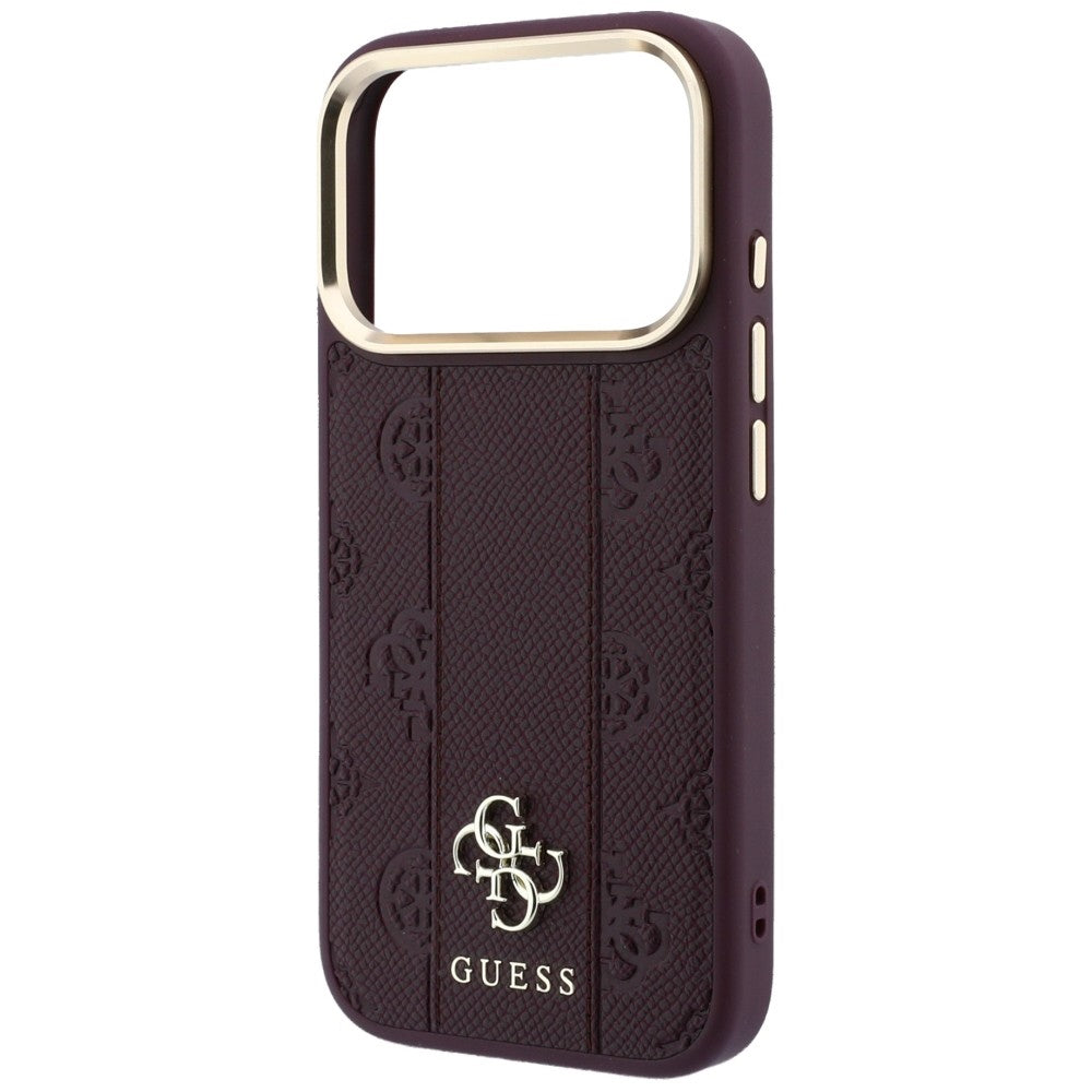 MagSafe futrola za Apple iPhone 18 Pro Max / 17 Pro Max, Guess, Stripe Peony 4G, Bordo