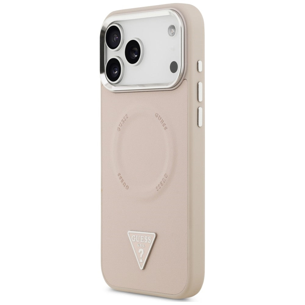 MagSafe maska za Apple iPhone 18 Pro Max / 17 Pro Max, Guess, Triangle Logo, roze