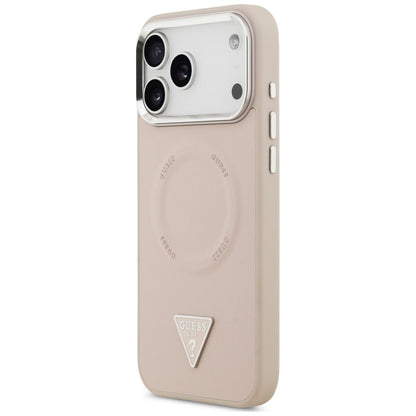 MagSafe maska za Apple iPhone 18 Pro Max / 17 Pro Max, Guess, Triangle Logo, roze
