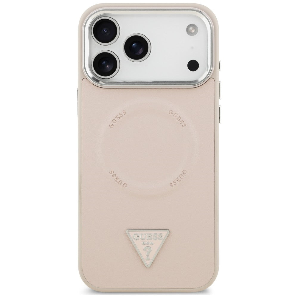 MagSafe maska za Apple iPhone 18 Pro Max / 17 Pro Max, Guess, Triangle Logo, roze