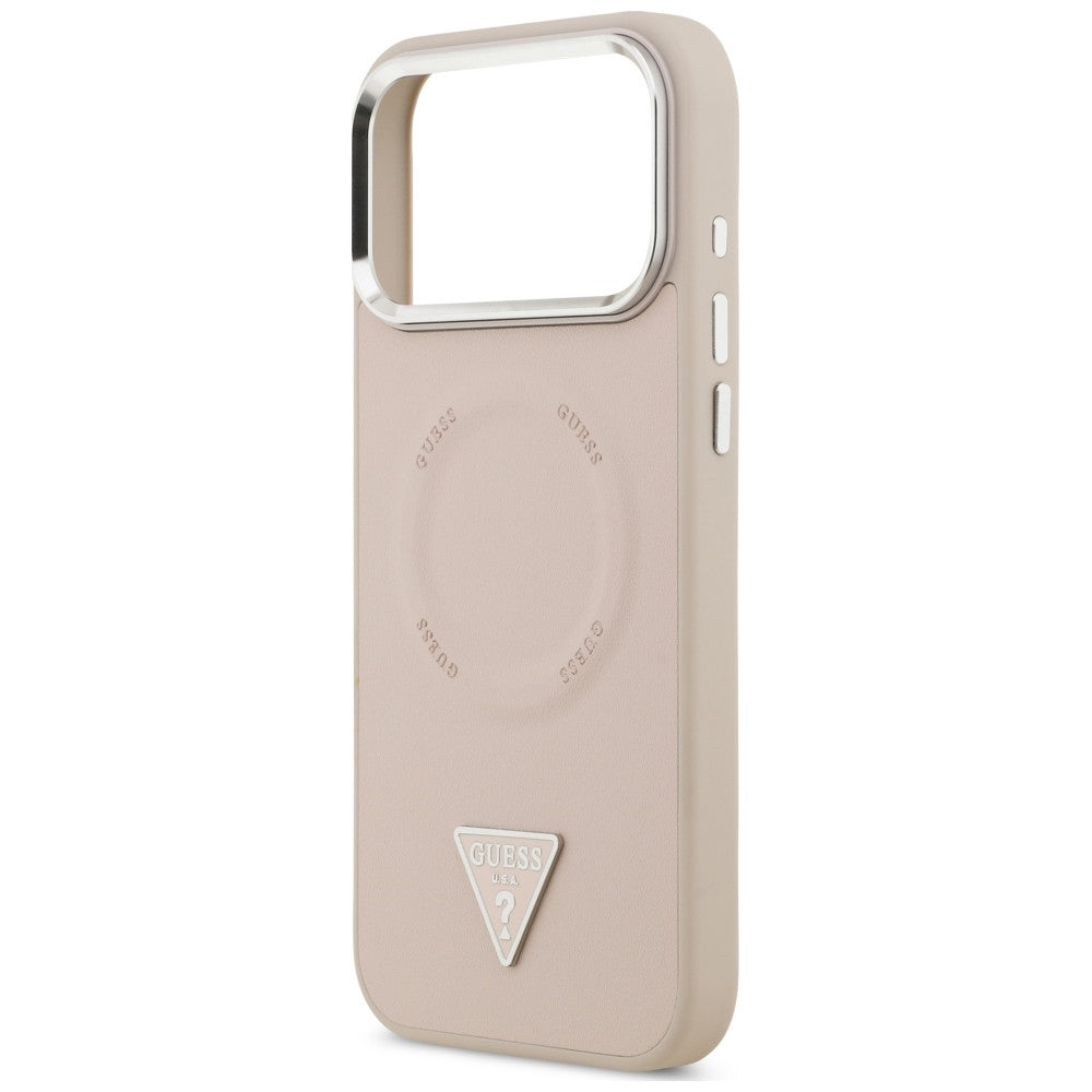 MagSafe maska za Apple iPhone 18 Pro Max / 17 Pro Max, Guess, Triangle Logo, roze