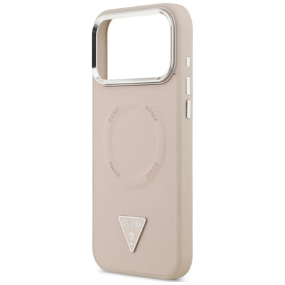 MagSafe maska za Apple iPhone 18 Pro Max / 17 Pro Max, Guess, Triangle Logo, roze