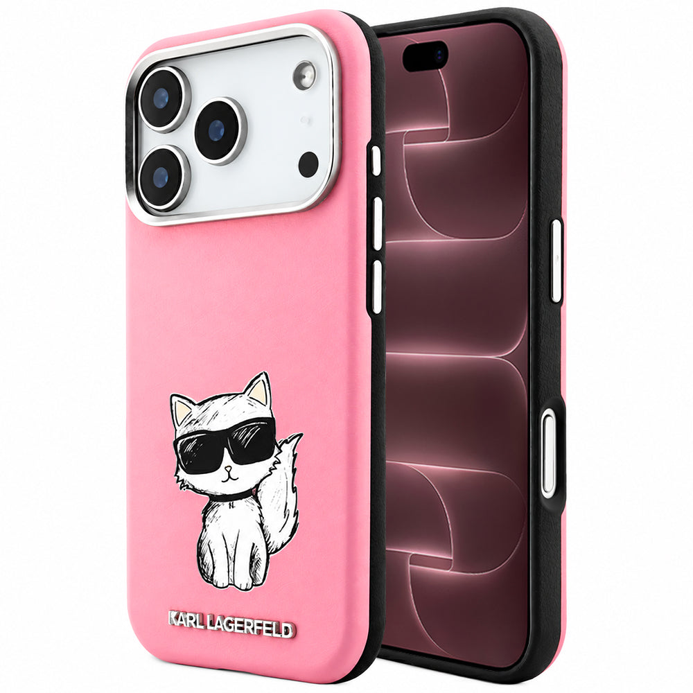 MagSafe futrola za Apple iPhone 18 Pro Max / 17 Pro Max, Karl Lagerfeld, Choupette Sketch, Roze