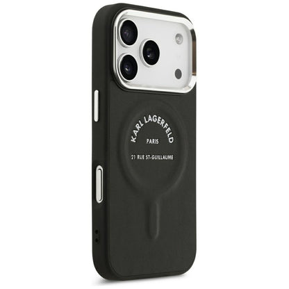 MagSafe futrola za Apple iPhone 18 Pro Max / 17 Pro Max, Karl Lagerfeld, EMB. Ring Karl RSG Logo, Crna