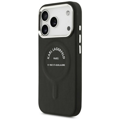 MagSafe futrola za Apple iPhone 18 Pro Max / 17 Pro Max, Karl Lagerfeld, EMB. Ring Karl RSG Logo, Crna