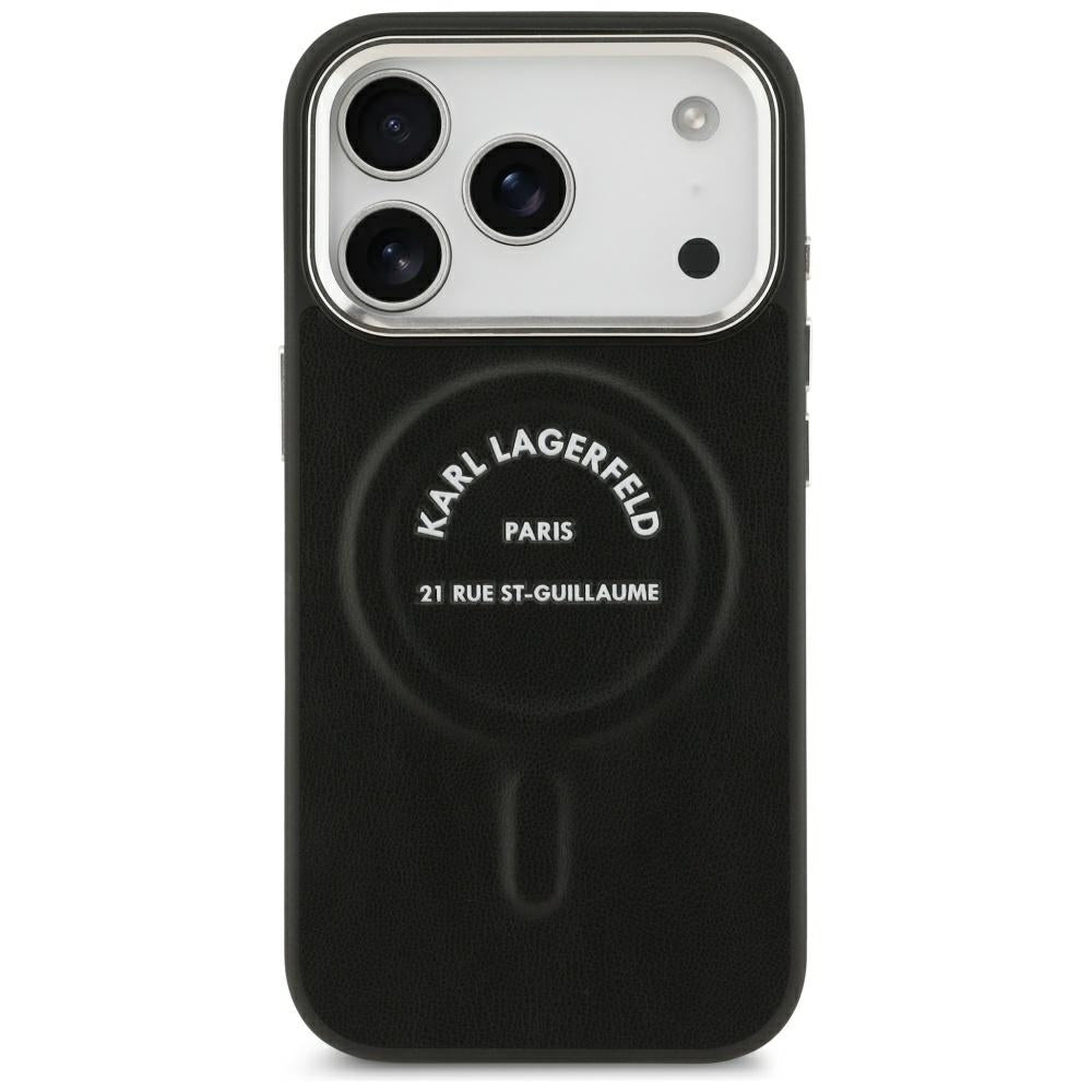 MagSafe futrola za Apple iPhone 18 Pro Max / 17 Pro Max, Karl Lagerfeld, EMB. Ring Karl RSG Logo, Crna