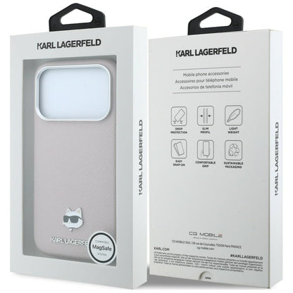 MagSafe futrola za Apple iPhone 18 Pro Max / 17 Pro Max, Karl Lagerfeld, Grained Choupette Head, Roze
