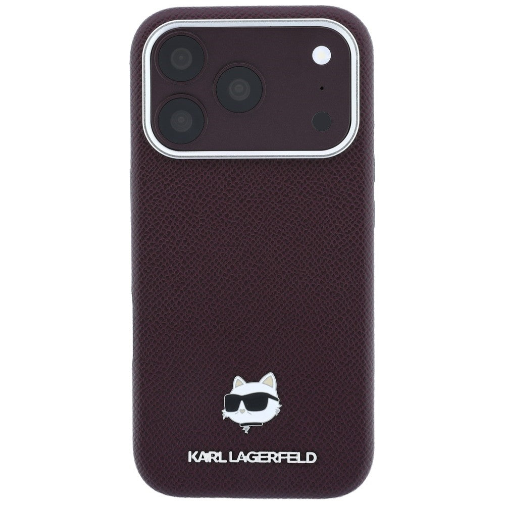 MagSafe futrola za Apple iPhone 18 Pro Max / 17 Pro Max, Karl Lagerfeld, Grained Choupette Head, Bordo